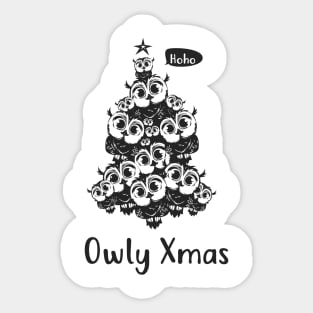 Owly Christmas Tree Sticker